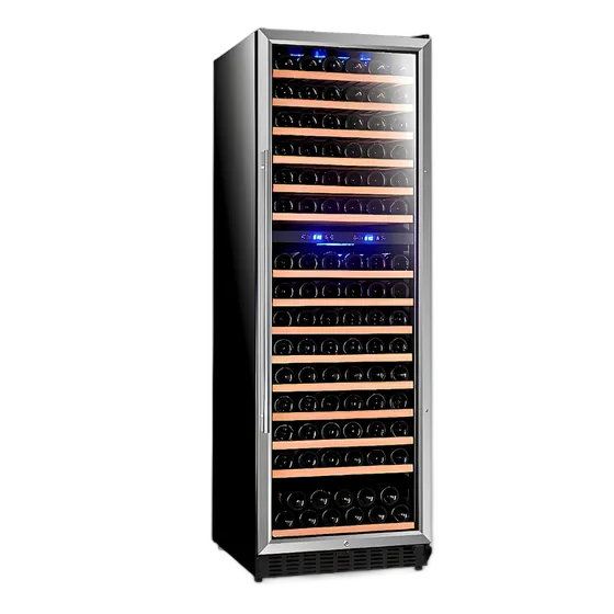 Dsrshop Weinkühlschrank 166 Flaschen Dual Zone Vertikal Kompressor 450L
