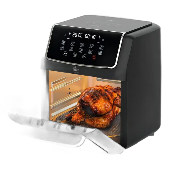 Horno Air Fryer Grande 12 Litros Negro Kian 2000w