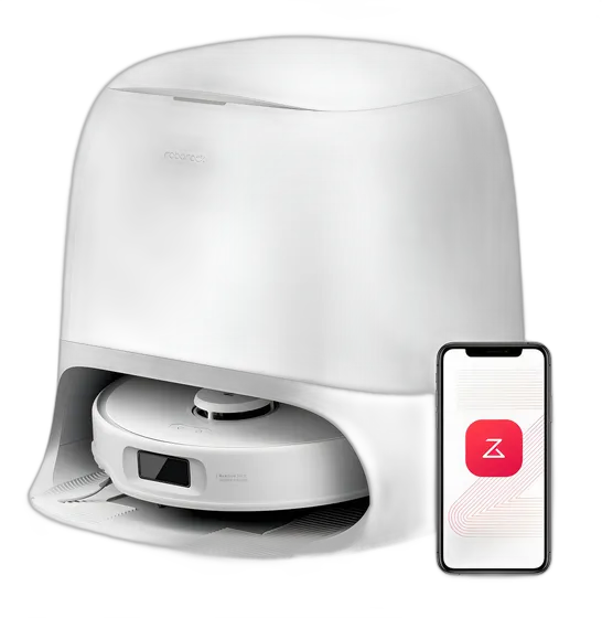 Robot Penyedot Debu Roborock Qrevo Curv Wi-Fi 18.5 kPa Putih untuk Bulu Hewan Peliharaan