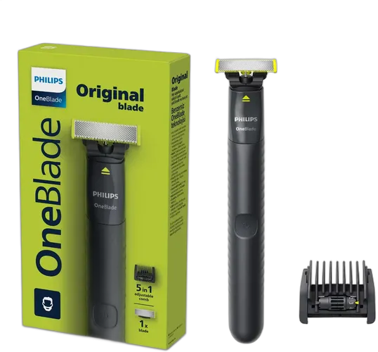 Philips OneBlade Elektrischer Rasierer und Trimmer mit 5-in-1-Kamm, Kabellos und Wasserdicht - QP1425/10