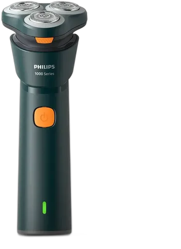 Philips Shaver Serie 1000 Elektrorasierer für Nass- und Trockenrasur, Powercut-Klingen, 3D-Schwimmköpfe, 35 Minuten Laufzeit S1882/00