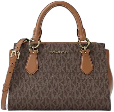 Sac Michael Kors Marilyn Marron en Toile avec Bandoulière Réglable