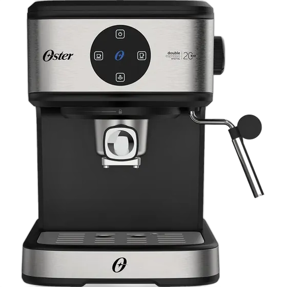 Cafetera Espresso Double Digital Oster Acero Cepillado y Negro
