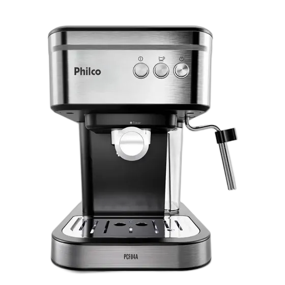 Cafetera Espresso Philco Pcf04a 1,2l y Calentador de Tazas Negro