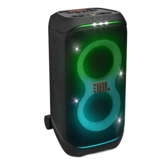 JBL PartyBox Stage 320 Bluetooth Tragbarer Lautsprecher Mit Lichtshow und Spritzwassergeschützt – 240W RMS Schwarz