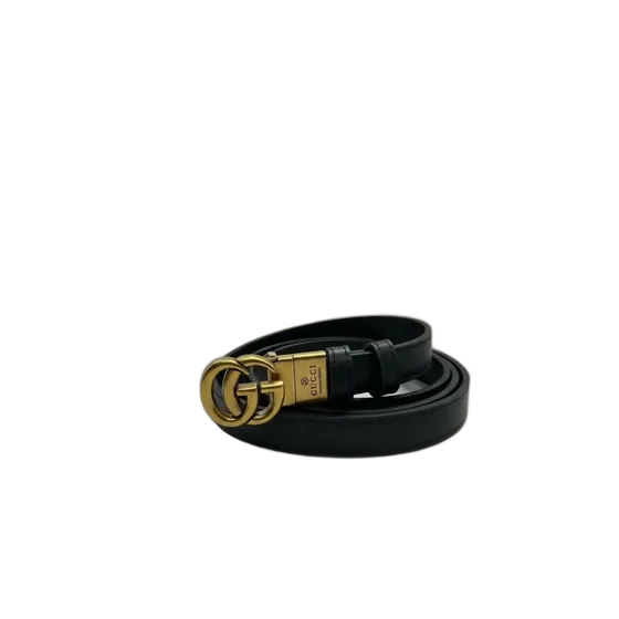 Cintura Reversibile in Pelle da Donna Gucci Nero 1.5cm