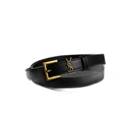 Damen Luxus-Ledergürtel Weiß YSL 1,5cm