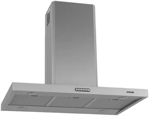 Fogatti 90cm Rectangular Island Range Hood, Stainless Steel