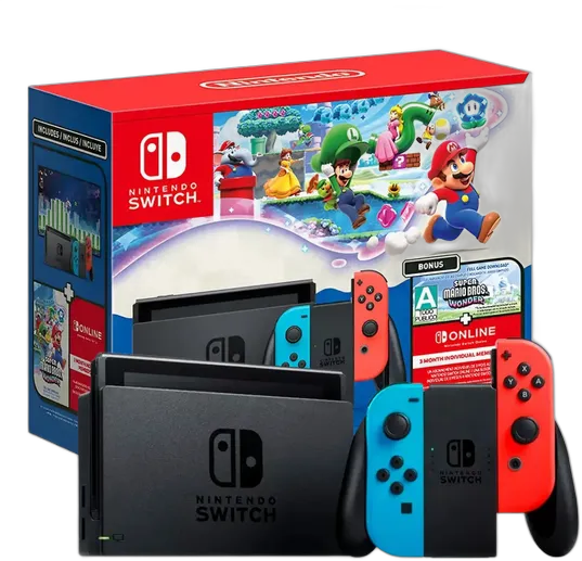Consola Nintendo Switch V2 32gb Mario Bros Wonder 3 Meses