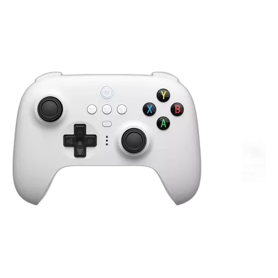 8BitDo Ultimate وحدة تحكم لاسلكية بيضاء Bluetooth Hall Effect متعدد المنصات