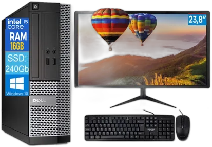 Dell OptiPlex Desktop-Computer Intel i5 16GB SSD 240GB 24 Bildschirm 240 GB 16 GB Intel