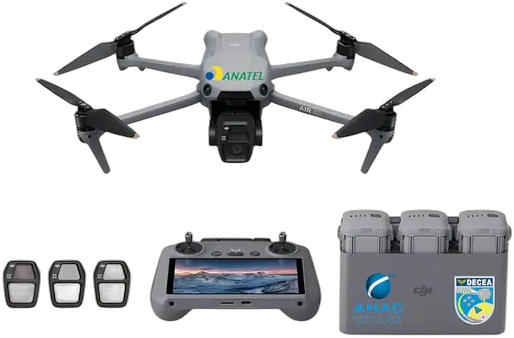 درون DJI Air 3S Fly More Combo (مع شاشة) BR سنة واحدة رمادي
