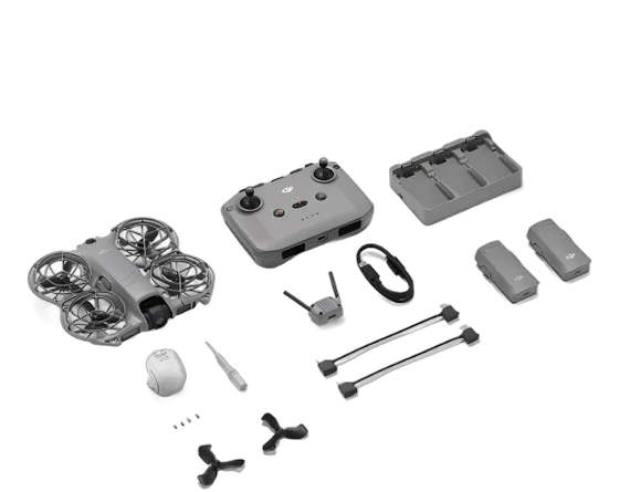 Drone DJI Neo 2 Fly More Combo Controller Senza Schermo BR Grigio