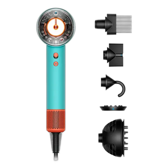 Pengering Rambut Dyson Supersonic Nural Cerdas Warna Sky Blue
