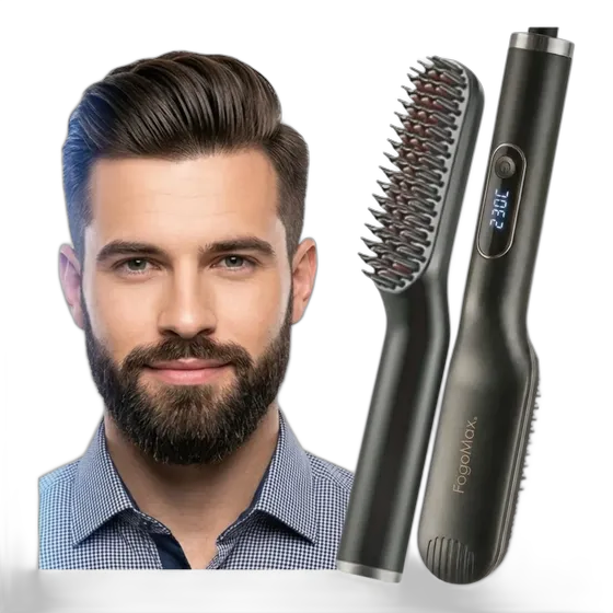 Escova Alisadora De Barba 13 Nรญveis De Temperatura Cerรขmica