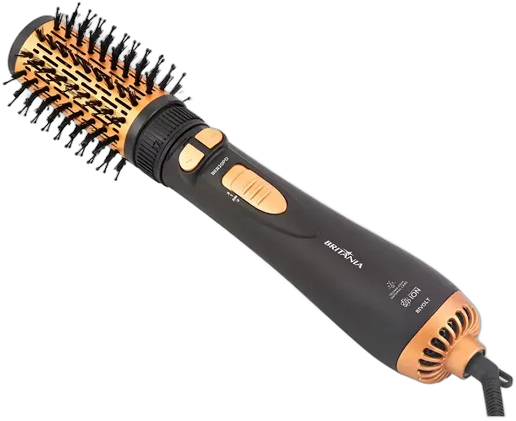 Escova Rotativa Britânia Ber20pd 3 Temperaturas Cor Preto e Dourado