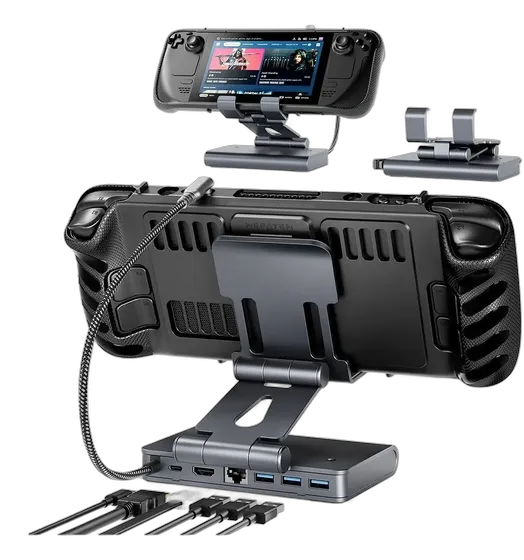 Docking Station untuk Steam Deck Oled/Rog Ally X/Legio
