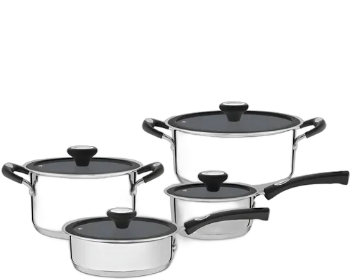 Set di Pentole Acciaio Inox 4 Pezzi Solar Cerâmic Tramontina