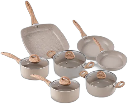 Batterie de Cuisine 7 pcs avec Induction Ceramic Smart Plus Sable Brinox