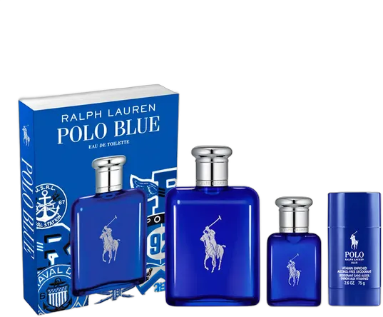 طقم Ralph Lauren Polo Blue - EDT 125ml + 40ml + مزيل عرق 75g