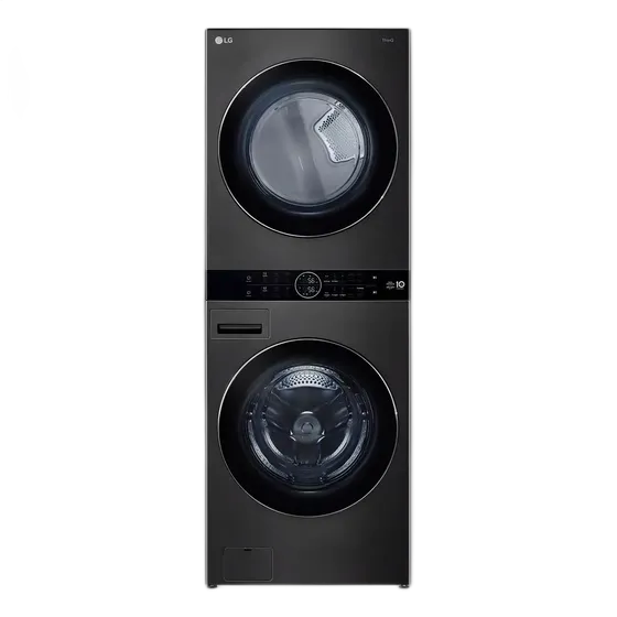 Smart Waschtrockner LG Washtower 17kg Gebürsteter Stahl Schwarz