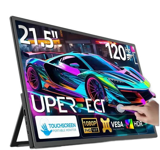 Tragbarer Monitor Uperfect 21.5" Touchscreen Full HD, 120Hz und IPS für Gaming