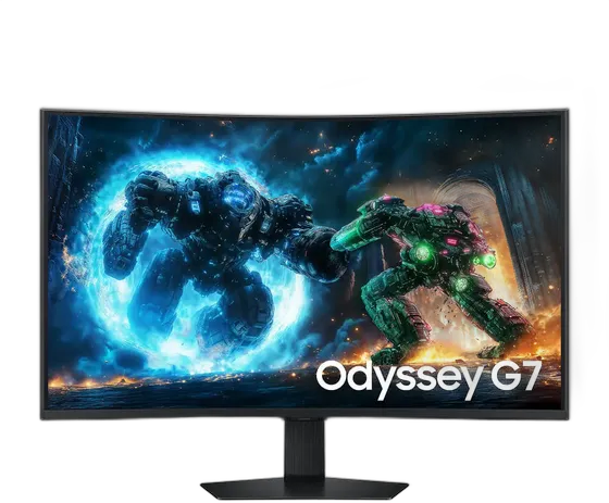 Samsung Odyssey G7 Monitor, 37, 4K, 165Hz, 1ms, FreeSync, DP, HDMI, USB, Höhenverstellung, Schwarz