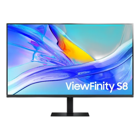 Samsung ViewFinity S8 Monitor 37, 4K, USB-C (90w), USB Hub, DisplayPort, HDMI, HAS, Schwarz