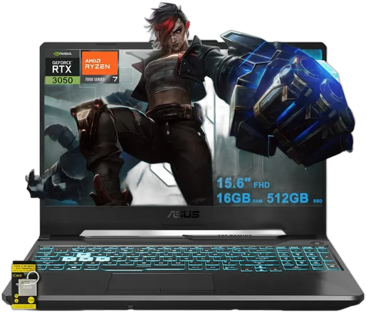 Notebook Asus TUF Gaming A15 15,6'' FHD Ryzen 7 16GB 512GB S