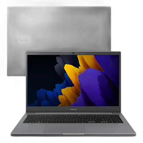 حاسوب محمول Samsung Book E20 Celeron 6305 15.6 ذاكرة وصول عشوائي 4GB 240GB SSD لون رمادي - مقبول (مُجدَّد)
