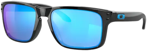 Occhiali da sole Oakley Holbrook taglia Standard design Specchio montatura polished black e lente sapphire
