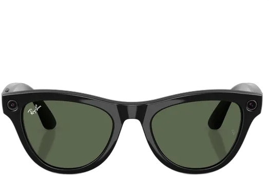 Kacamata Hitam Ray-Ban Skyler dengan Lensa Hijau G15 dan Bingkai Hitam Mengkilap