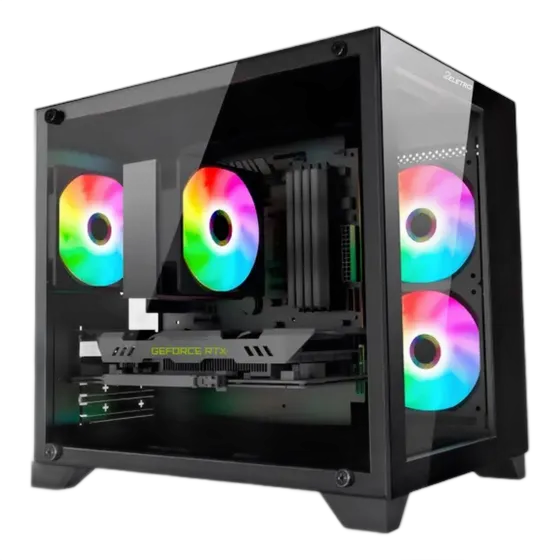 Gaming-PC 2Eletro FPS - Intel Core i7, 16GB RAM, 1TB SSD, GeForce RTX 3050 8GB, 600W 80 Plus Netzteil, Schwarzes Aquarium-Gehäuse - CD2E-FPS1029