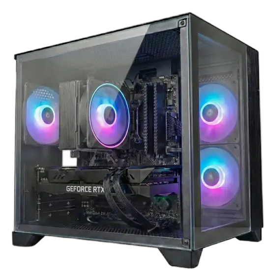 2Eletro FPS Gaming-PC Intel Core i7, GeForce RTX 3050 8GB, 16GB RAM, SSD 480GB, 600W 80 Plus Netzteil, Aquarium-Gehäuse mit RGB-LEDs - PG2E-0128FP