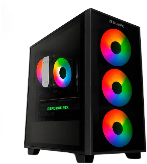 PC Gaming Aura BluePC - Ryzen 7 5700X, B550, RTX 5070 Ti 16GB, 32GB DDR4, SSD 512GB, 750W -PGBP-AUR129