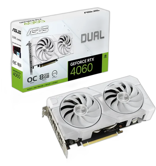 Asus Dual GeForce RTX 4060 Evo White 8GB GDDR6 Grafikkarte