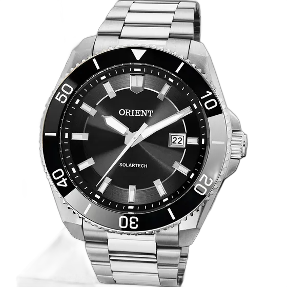 Orient Solartech Herren Analoguhr Silber mit Solarladung MBSS1522P1SX