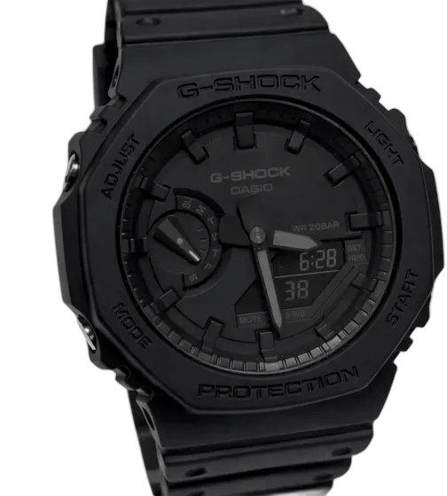 카시오 G-Shock GA-2100-1A1DR 남성 아날로그 디지털 시계 블랙