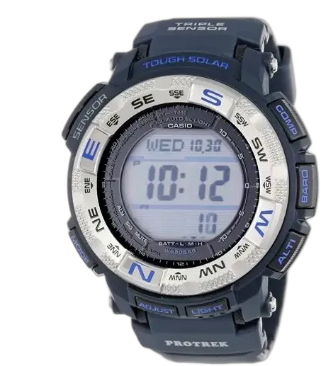 Casio Pro Trek Men's Solar Digital Watch with Compass and Altimeter