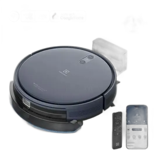 Robot Aspirador 4 en 1 Electrolux Wi-Fi MOP Pasa Paño Seco y Húmedo hasta 2h de Batería App Inteligente y Base de Carga Experience Sensor Antcaída Experience ERB44 Bivoltaje