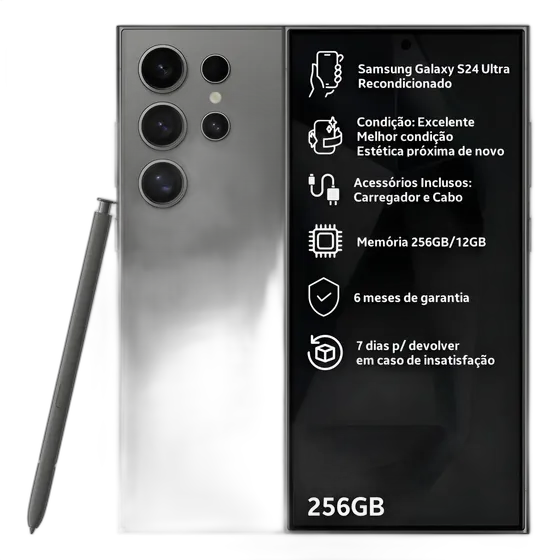 Samsung Galaxy S24 Ultra 256GB Galaxy AI 6.8'' - Excelente (Reacondicionado)