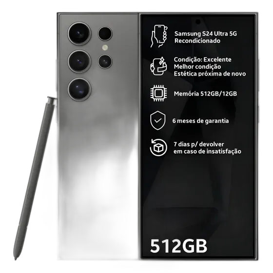 Samsung Galaxy S24 Ultra 512GB Galaxy AI 6.8'' - Excelente (Reacondicionado)