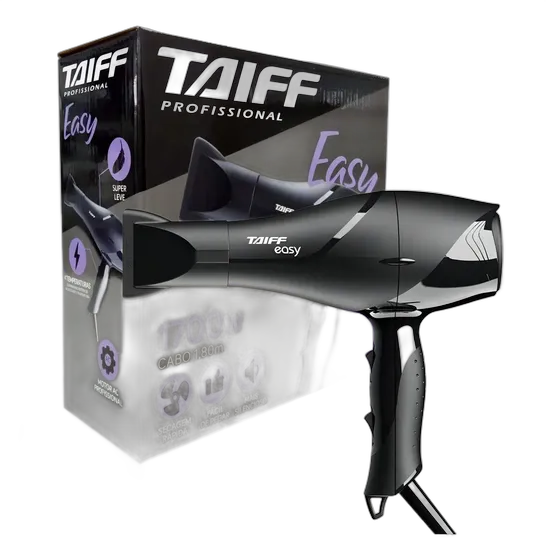 Asciugacapelli Taiff Easy 1700w, Colore Nero