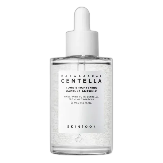 Skin1004 Madagascar Centella Aufhellende Ampulle Serum 50ml, alle Hauttypen, Tag/Nacht