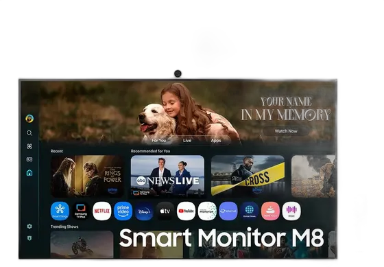 Samsung M8 Smart Monitor 32 4K Tizen-Plattform Tap View USB-C 65w USB Hub HDMI Bluetooth Weiß