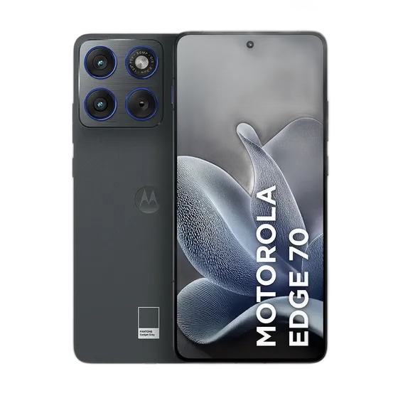 Smartphone Motorola Edge 70 5G - 512GB 24GB (12GB RAM + 12GB RAM Boost), Ultrafino, 3 Cámaras 50MP, Pantalla 1.5K Extreme AMOLED 120Hz - Gadget Gray