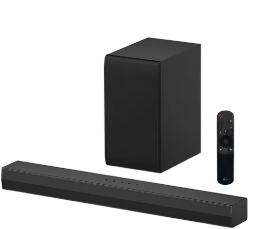 사운드바 LG S40T Bluetooth, 300W, 몰입감 있는 사운드 컴팩트 디자인, 연결성, TV 및 홈 엔터테인먼트에 최적