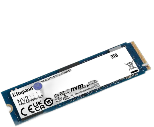 SSD M.2 2TB NVMe PCIe Gen 4.0 Intern Kingston NV2 2000GB M.2 2280 SNV2S/2000G Lesegeschwindigkeit Bis zu 3500MB/s und Schreiben 2800MB/s Intern Blau
