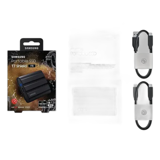 삼성 T7 Shield 1TB 휴대용 SSD USB 3.2 - 블랙