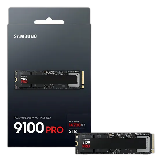 Samsung 9100 PRO SSD 2TB, PCIe 5.0 x4 M.2 2280, Bis zu 14,800MB/s MZ-VAP2T0B/AM